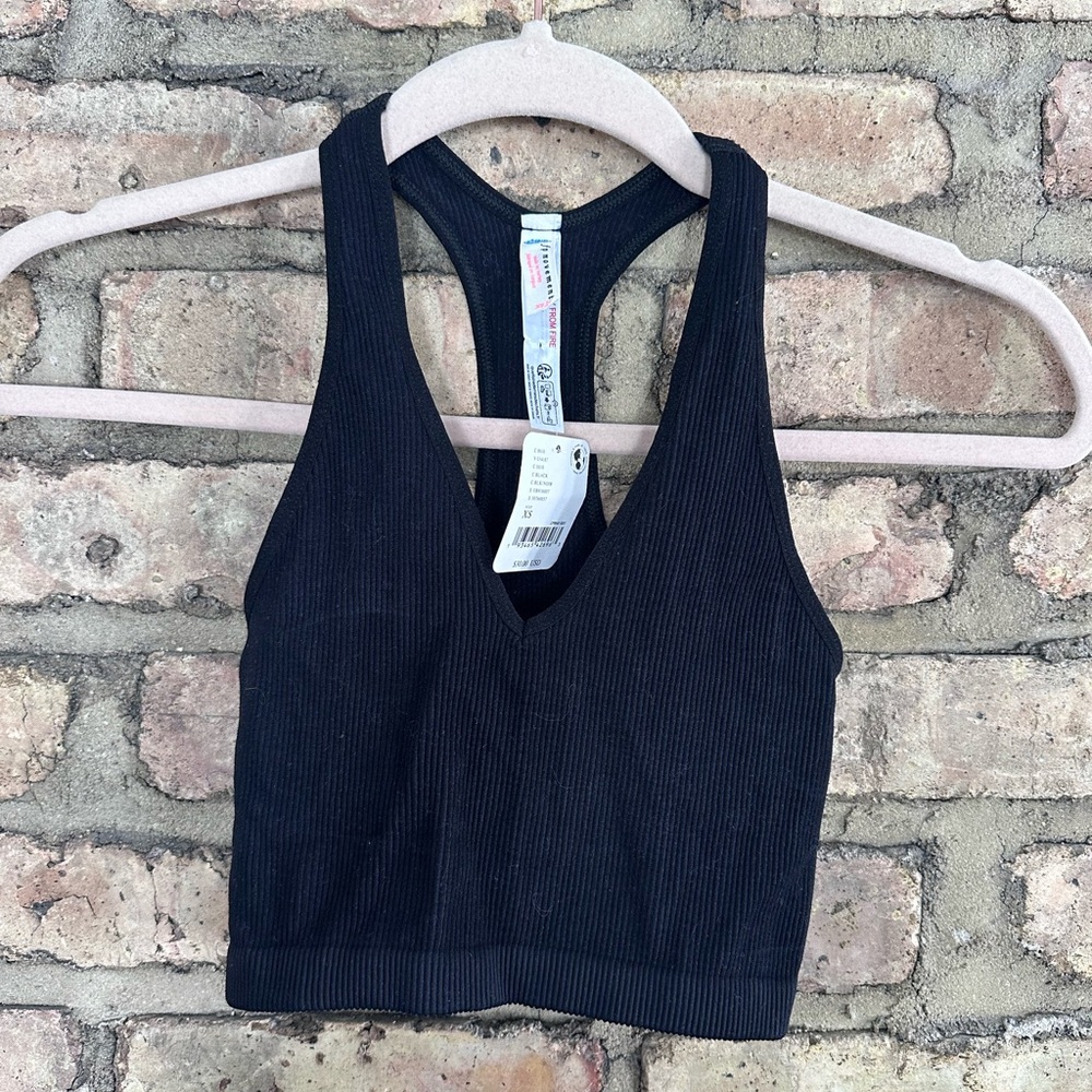 Free People Movement Ribbed V-Neck Racerback Bralette